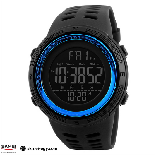 ساعة سكيمي 1251  رجالي ديجيتال أنيقة (أسود&أزرق)