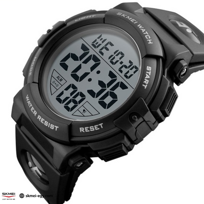 ساعة سكيمي 1258 رقمية انيقة أسود&أبيض