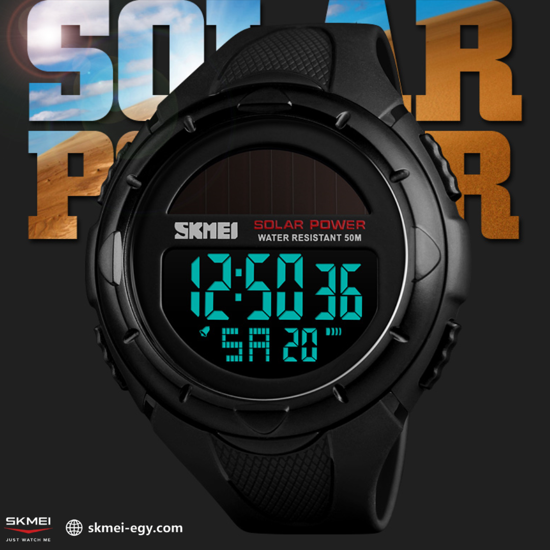 ساعة سكيمي  1405  رياضية رقمية بسوار مطاطي  (أسود)