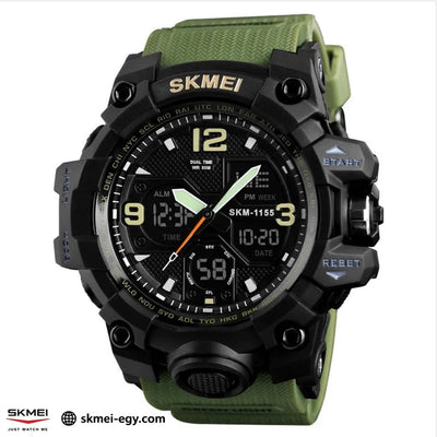 ساعة  سكيمي 1155 رياضية مقاومة للماء  (أخضر)