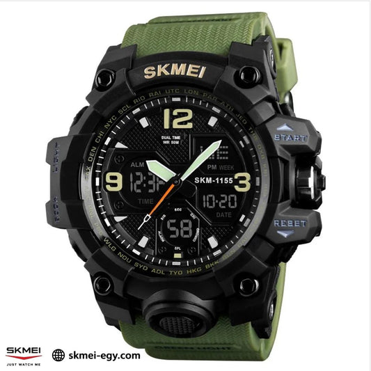 ساعة  سكيمي 1155 رياضية مقاومة للماء  (أخضر)