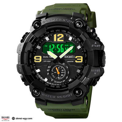 ساعة سكيمي 1637 رياضيه كاجوال مقاومة للماء  (أخضر)