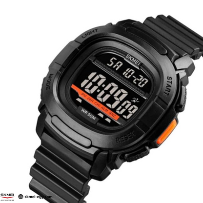 ساعة سكيمي 1657  رياضية رقمية متعددة الوظائف  (أسود&أسود)