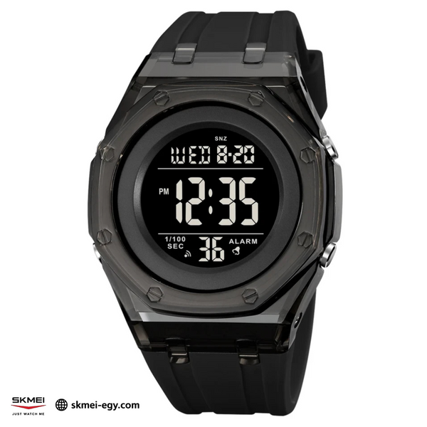 Skmei 2063 Men's Multi-function Sports Digital Watch, Black, Black Dial