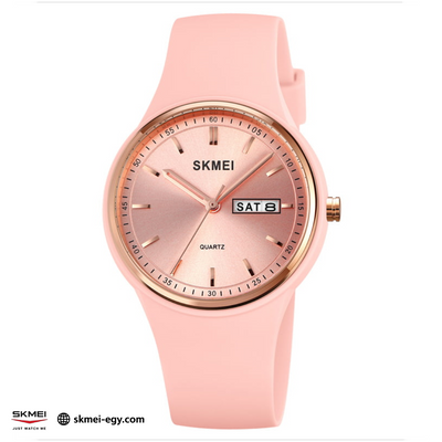 سكيمي 2057 اللون البينك ، ساعة كوارتز نسائية كلاسيكية