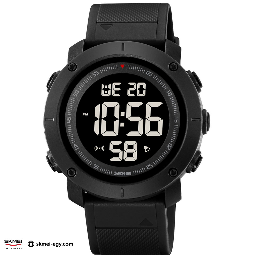 ساعة  سكيمي 2122  رياضية كاجوال مقاومة للماء (أسود&أسود)