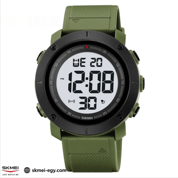 Skmei 2122 Sport Casual Waterproof Watch Olive & White