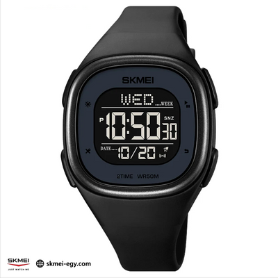 ساعة سكيمي اللون الاسود في الاسود 2137 رقمية رياضية متعددة الوظائف للجنسين