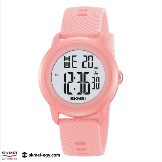 ساعة سكيمي 2218 اللون البينك رقمية متعددة الوظائف مصممة خصيصًا للأطفال والمراهقين