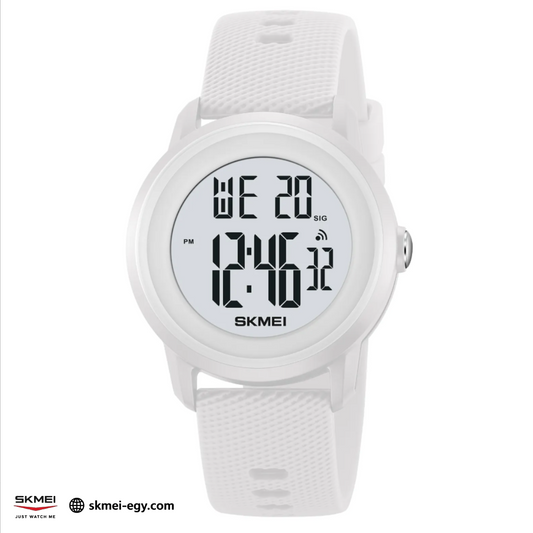 ساعة سكيمي 2218 اللون الابيض رقمية متعددة الوظائف مصممة خصيصًا للأطفال والمرهقين