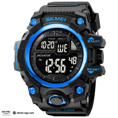 ساعة سكيمي 2245  رياضية رقمية مقاومة لماء (أسود&أزرق)