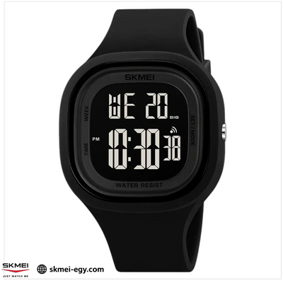 ساعة سكيمي 2290 رقمية رياضية أنيقة للجنسين أسود&أسود