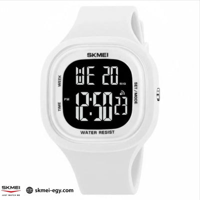 
ساعة سكيمي 2290  رقمية رياضية أنيقة مناسبه للجنسين أبيض&أسود