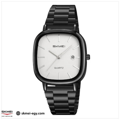 ساعة سكمي 2551 عقارب كلاسيكية للجنسين بتصميم أنيق أسود &أبيض