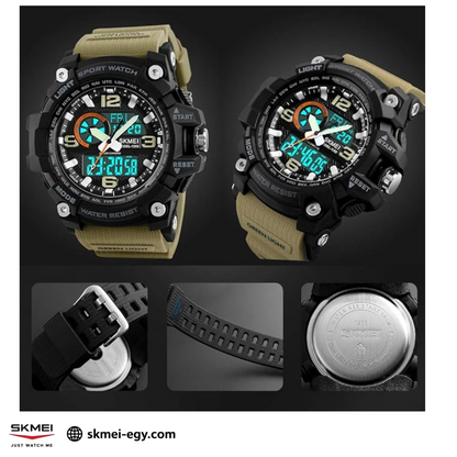 ساعة سكيمي1283  رياضية مزدوجة أرقام وعقارب