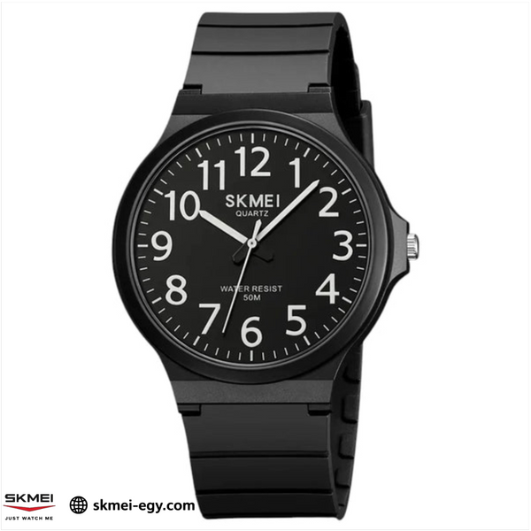 Skmei 2108 Analog Watch with a Simple Classic Design for Unisex Black & Black